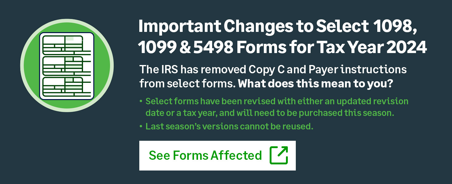 Important Changes to Select 1098, 1099 and 5498 Forms for Tax Year 2024